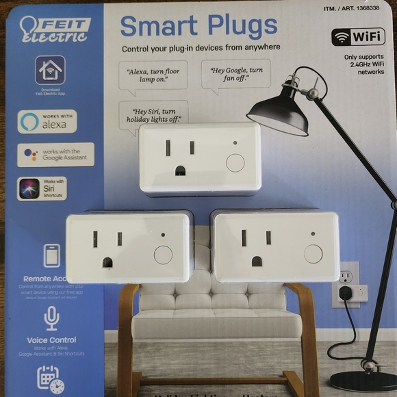 Feit Electric Smart Plugs 3-Pack NWT - Picture 4 of 16